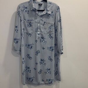 Floral Striped Dress Size Medium